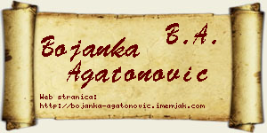 Bojanka Agatonović vizit kartica